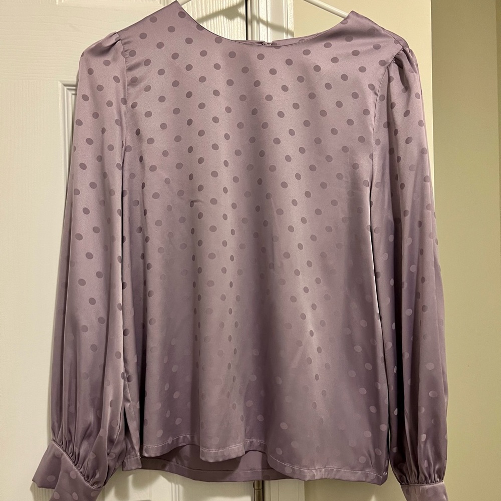 Vici Dejana Satin Polka Dot Blouse